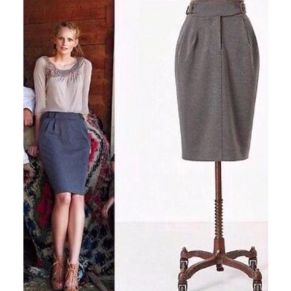 Anthropologie Dresses & Skirts - Anthropologie Maeve Skirt Size 8 Gray Pencil